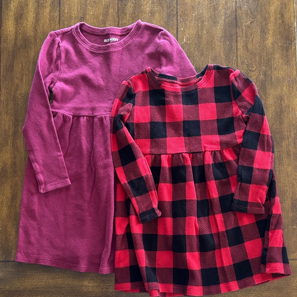Old Navy Kids Dresses - Berry and Red Plaid 2 dresses. Both size 4T